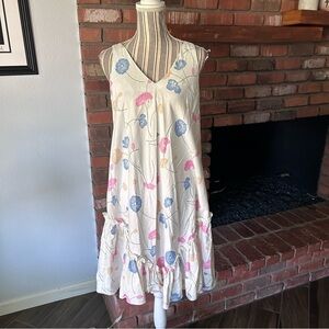 VTG Malama Sophisticates Hawaii Floral Cotton Dress Sz S